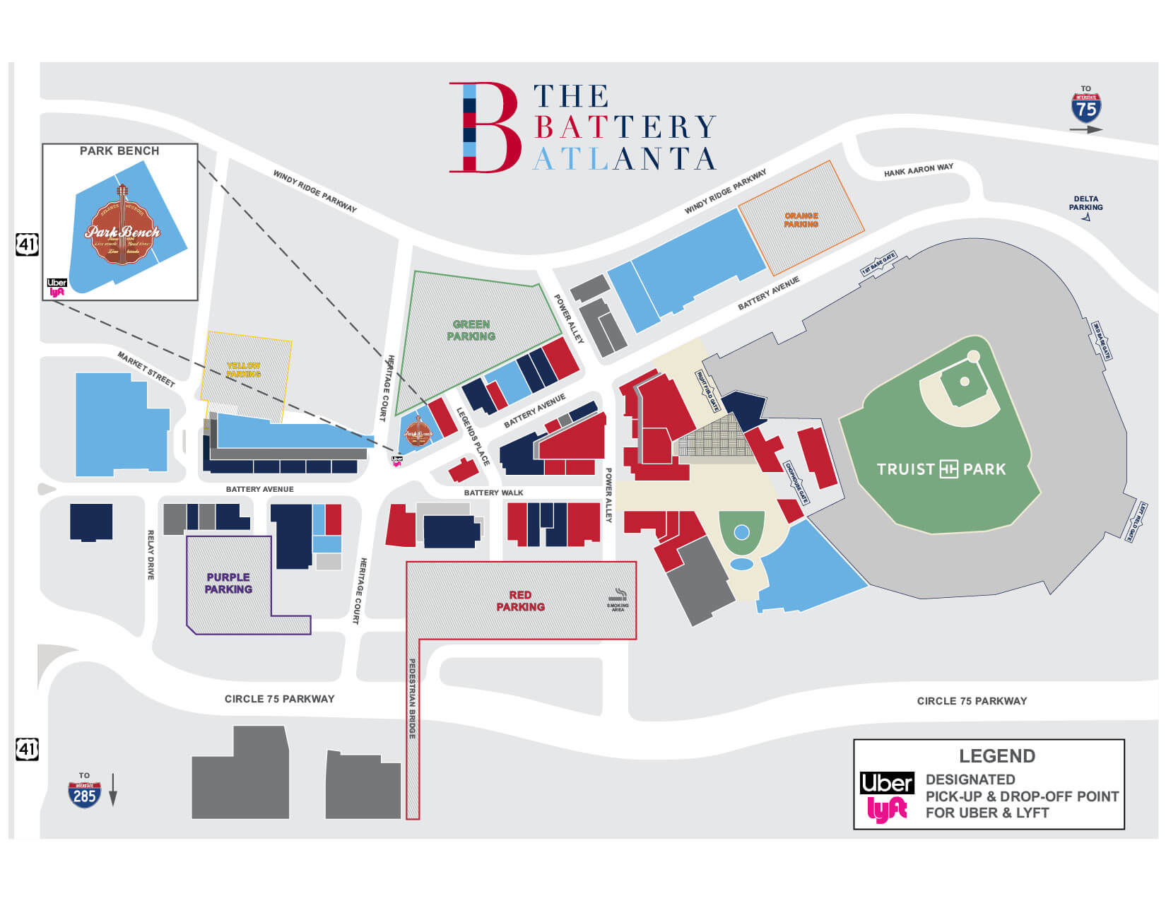 The Battery Atlanta Map - Venus Jeannine