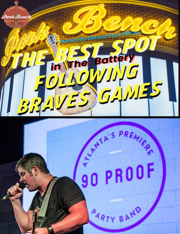 90 Proof on stage after the Braves home game