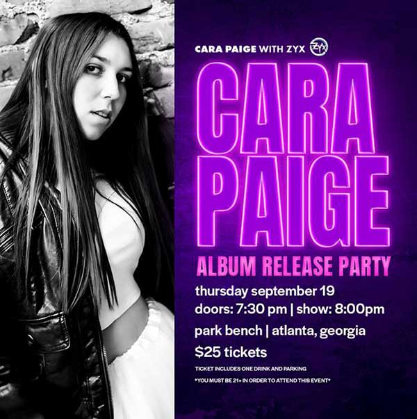 Cara Paige Album Release Party at Park bench in the Battery